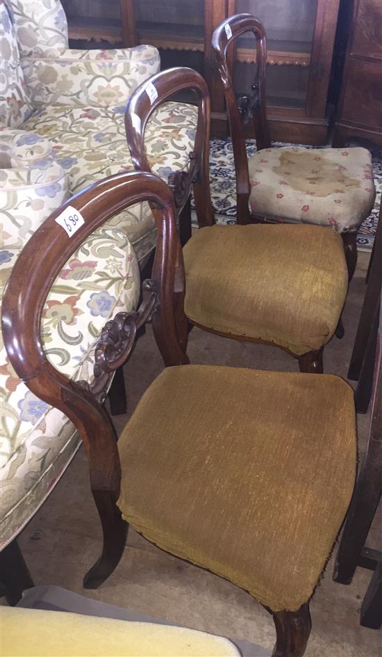 3 mahogany dining chairs